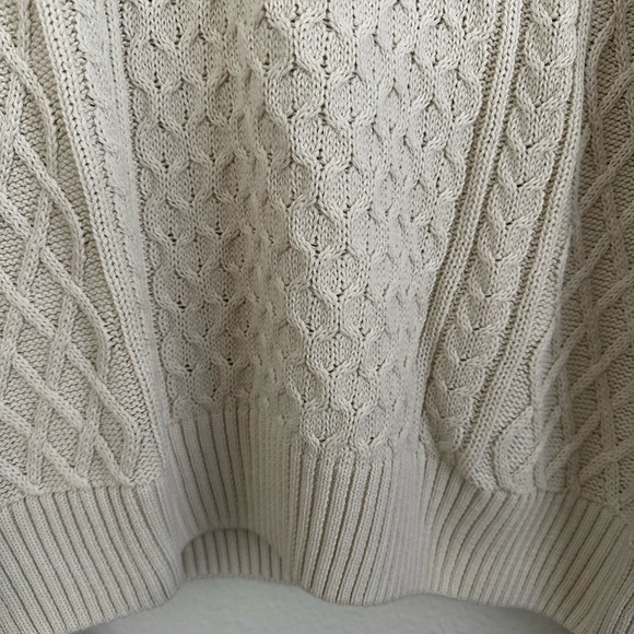 Nike Life Cable Knit Turtleneck Sweater Off White Bone FB7770-072 Men’s - Picture 6 of 9